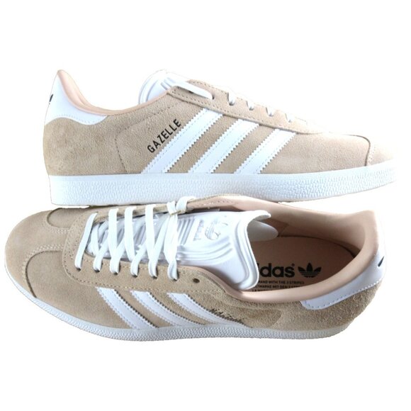 Adidas Women's Gazelle Suede Striped Shoes Halo Blush Cloud White Sizes NIB - Picture 7 of 7